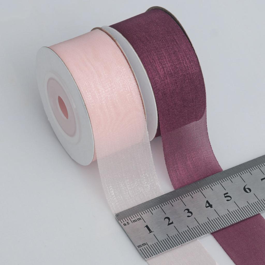 2.5cm Transparent Pearl Snow Ribbon Flower Packaging Ribbon Handmade Diy Hair Decoration Packaging Ribbon AccessoriesRibbon Bow DIY Flower Handmade