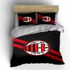 AC Milan logo design. Bedding sets Duvet cover sets Duvet covers Pillowcases(1 * Duvet Cover 2 * Pillowcases without duvet insert)