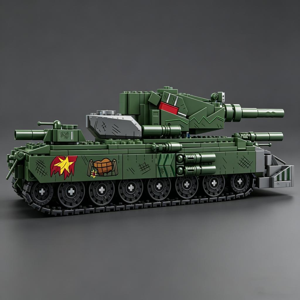 New Soviet Giant Mouse Tank Building Blocks Military Series Tracked Armored Vehicle Toy MOC Figurine