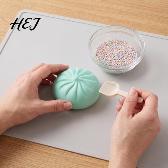 Empty Ball Skin with Stopper DIY Dumpling Squeeze Toy Skin, Fillable Office Desk Stress Toys Stopper, Anxiety Relief Simulated Bun Making Supplies