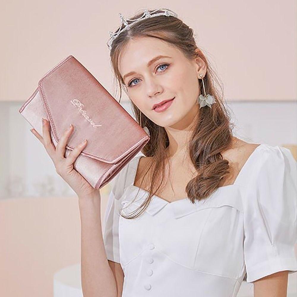 Multifunctional Necklace and Earring Organiser Roll Travel Jewelry Organizer Jewelry Case Travel