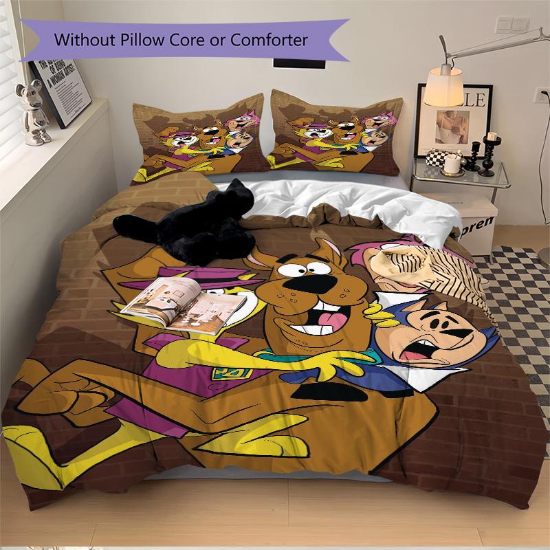 Scoobydoo Mystery Night Print 3Pcs Bedding Setduvet Cover With 2 Bedropillowcase Home Birthday Gift