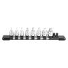 TONE Short Hexagon Socket Set (with Holder), HH208S, 6.35mm (1/4") Drive, 8 Pieces