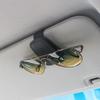 PU Leather Sun Visor Glasses Clip Anti-scratch Ticket Card Clamp  Auto Interior Accessories