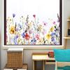Yousheng Colorful Floral Static Sticker Double-Sided Waterproof Flowers Sticker Spring Window Clings for Glass Windows Doors Home Office Decor
