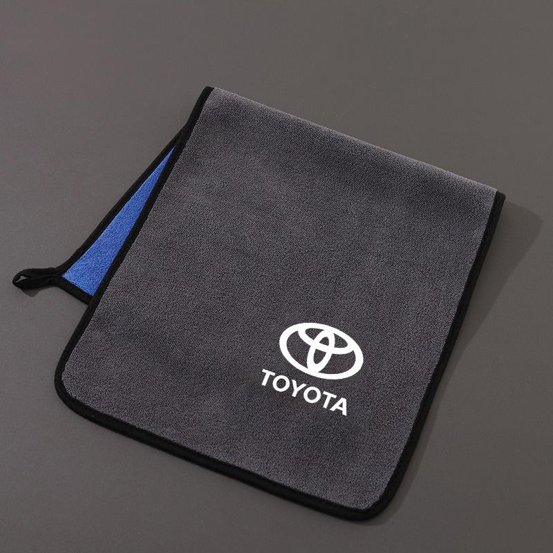 AOX1 Thickened Soft Car Wash Towels Cleaning Dry Cloth Microfiber Towel for Toyota Trd Hv Rz Rc C-Hr Yaris Camry Corolla Prius Rav4