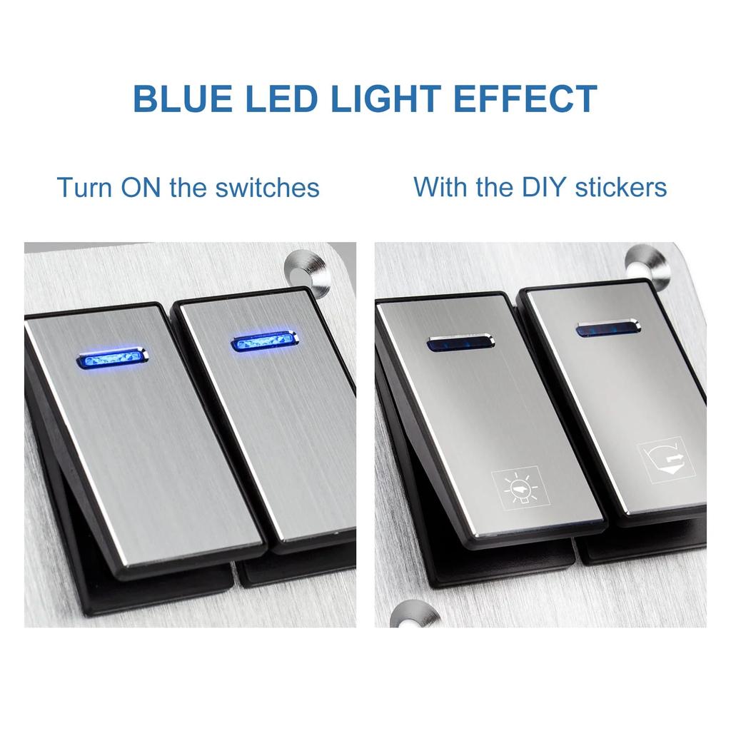 Metal 2-8 LED Rocker Switch Panel for Marine Boat Truck Caravan Car Socket Circuit Breaker Toggle Switch Panel Boat