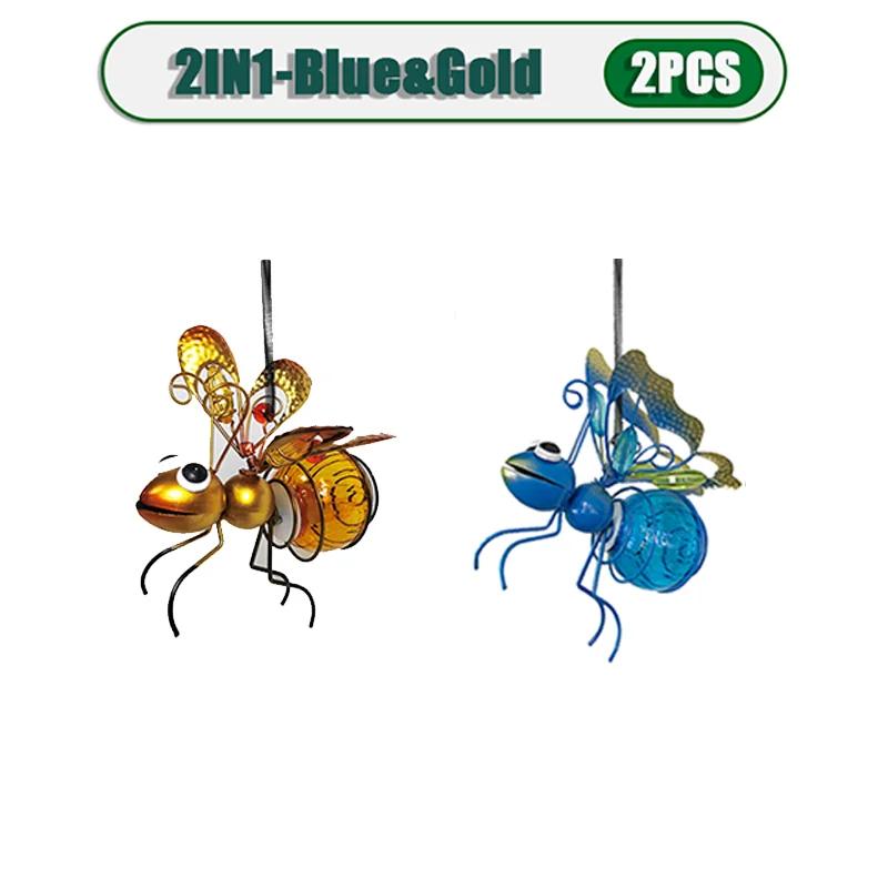 5 шт. подвесной металлический светильник в виде божьей коровки на солнечных батареях, садовый декор, скульптура леди с упругими пружинами, летние уличные художественные украшения