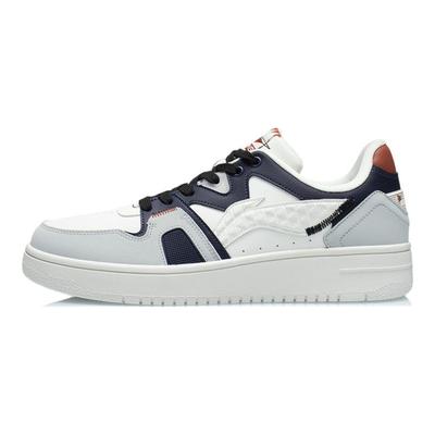 Li Ning модные повседневные нескользящие износостойкие амортизирующие низкие кроссовки для скейтбординга мужские кроссовки белые черные AGCR317-2