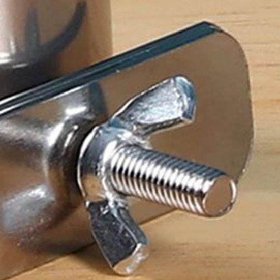 Bird Feeding Bowl Stainless Steel Parrot Feeder Birdcage Feeder Cup with Clamp