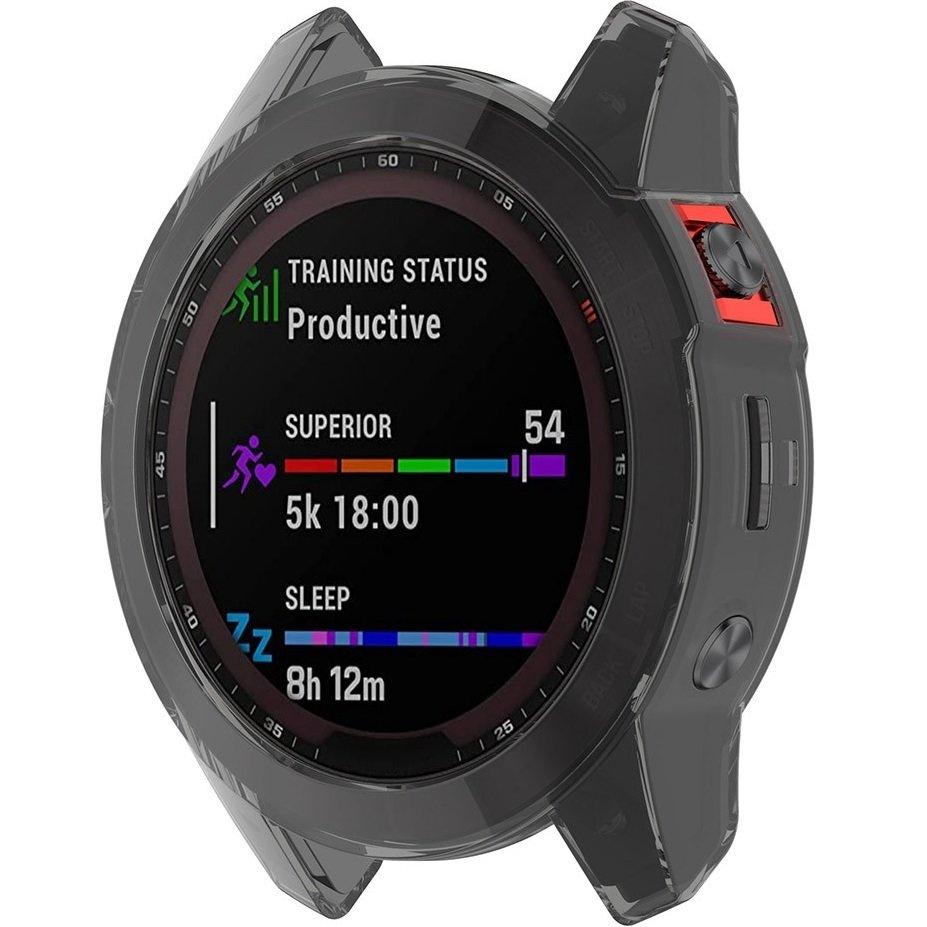 Garmin Fenix 7X Case, Transparent Black