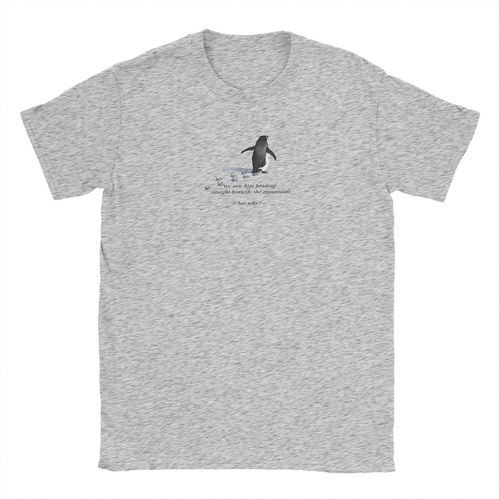 Nihilist Penguin But Why meme Unisex T Shirt Casual Tees Short Sleeve Round Collar TShirt Pure Cotton Classic Clothing