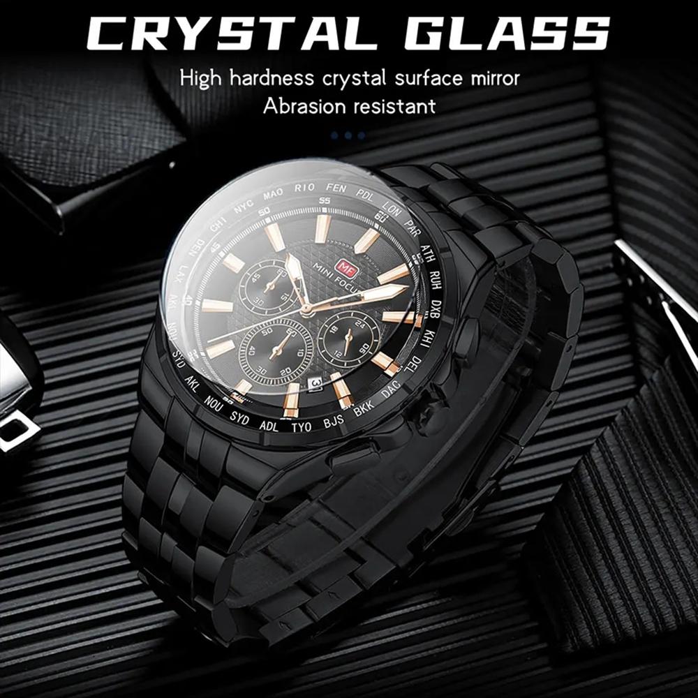 Casual Men's Quartz Watch Chronograph Calendar Luminous Waterproof Elegant Business Watches