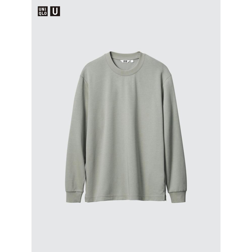 Uniqlo Футболка Airism Cotton Crewneck с длинным рукавом