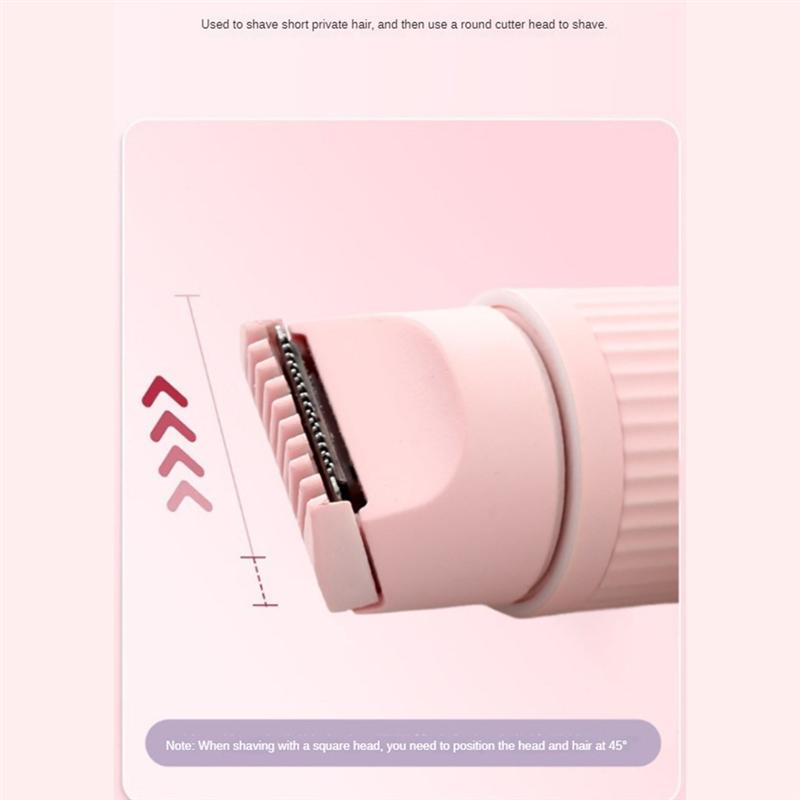 Bikini Trimmer And Shaver For Women 2-In-1 Wet/Dry Electric Body Hair Trimmer Facial Hair Removal