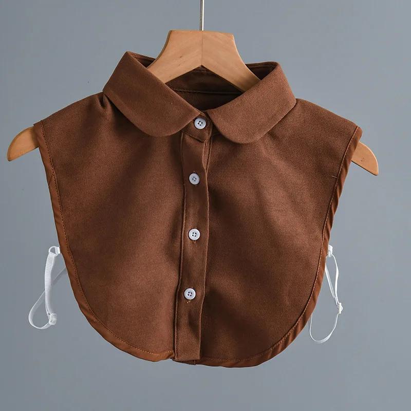 Women Vintage Lapel Shirt Fake Collar Detachable False Collar Sweater Decorative Blouse Top Woman Fuax Cols Clothes Accessory