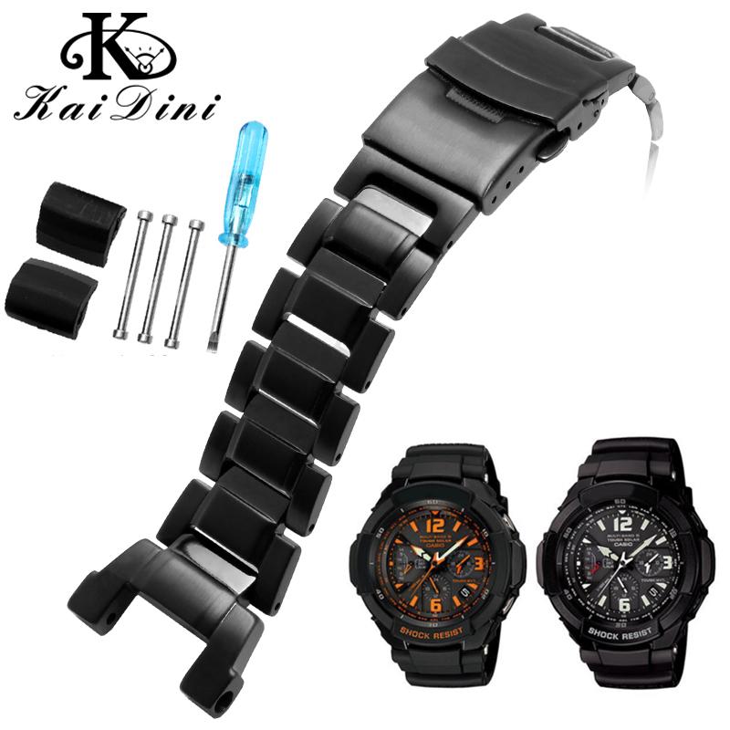 Нержавеющая сталь Ремешок для Casio G-SHOCK GW-3500B GW-3000B 2500B 2000G-1500 GW-2000/1200 Серии Силиконовый Ремешок для Мужчин Браслет