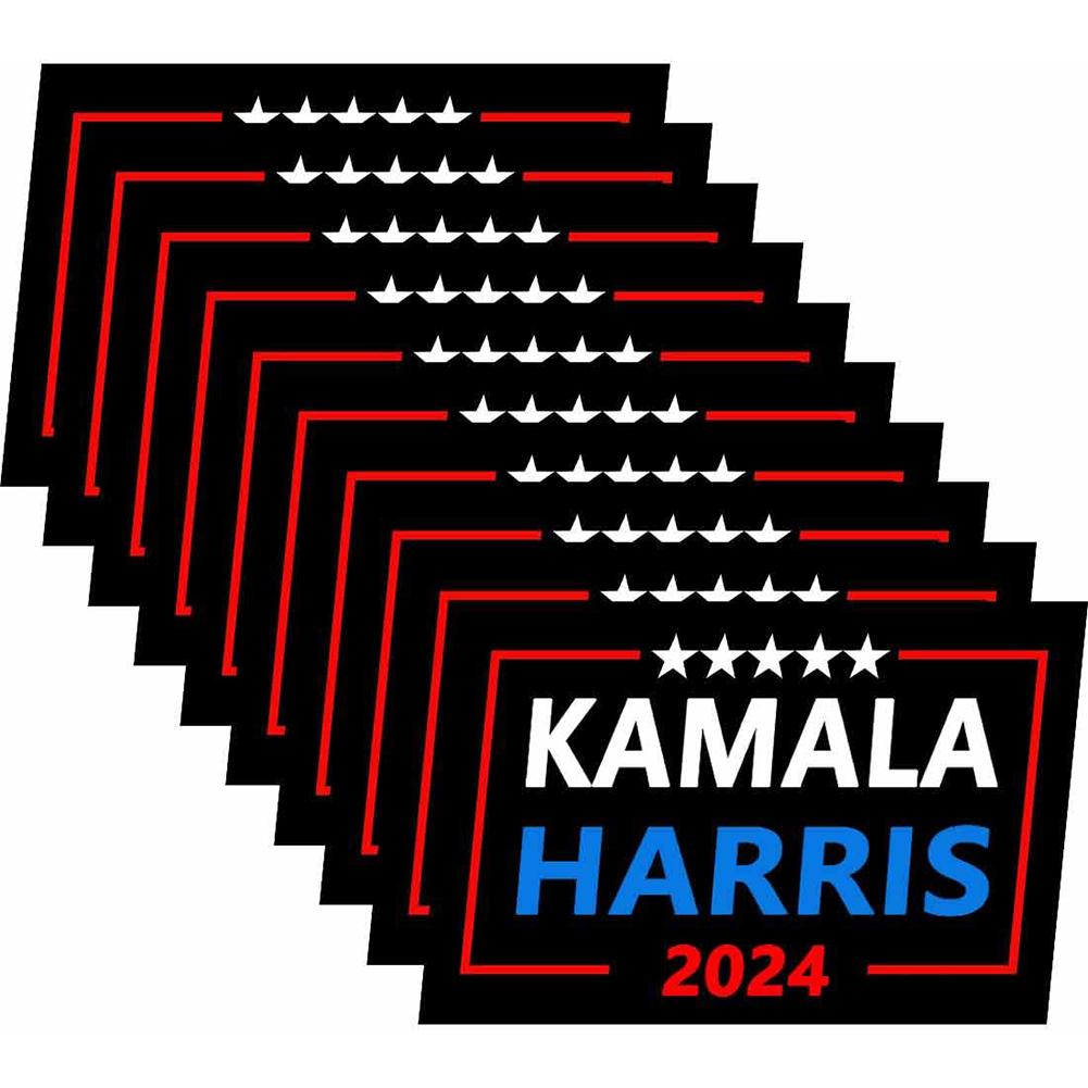 10Pcs Kamala Harris Stickers Versatile 2025 President Campaign Stickers Harris Election Stickers for Auto Truck Fridge