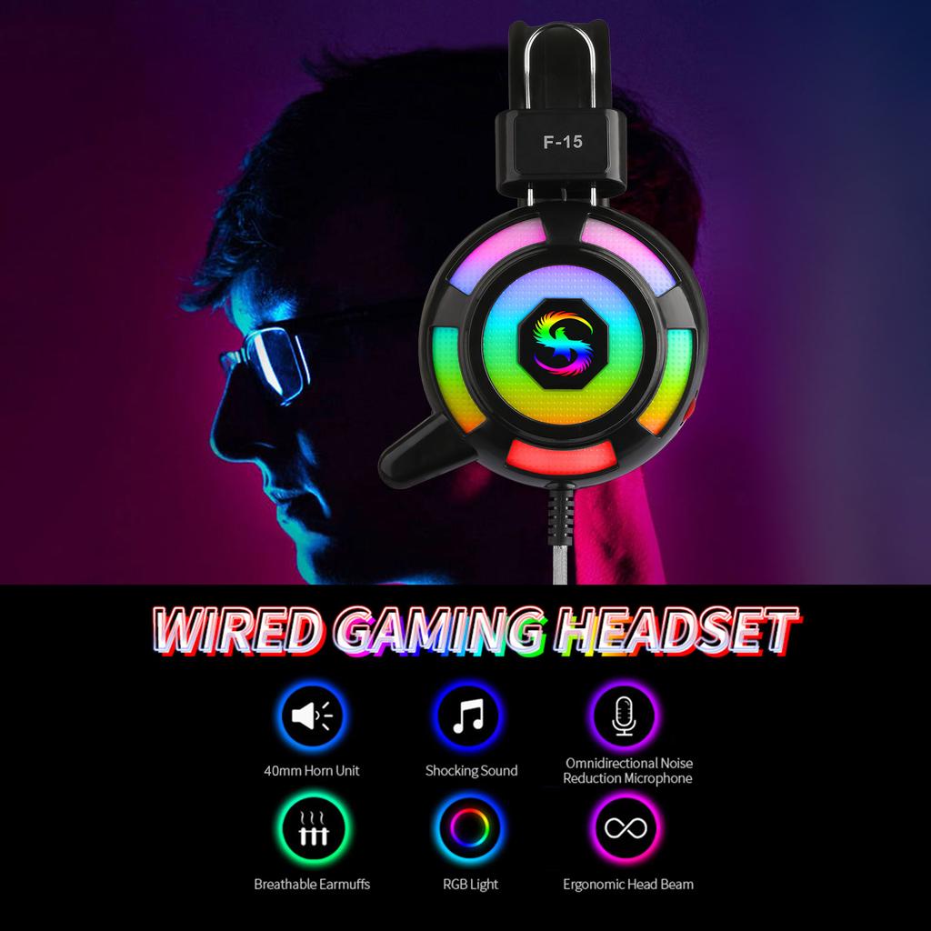 Проводные наушники KUBITE, игровые наушники-вкладыши с RGB-подсветкой, суперослепительный интерфейсный провод