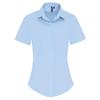 Premier Womens/Ladies Stretch Fit Poplin Short Sleeve Blouse
