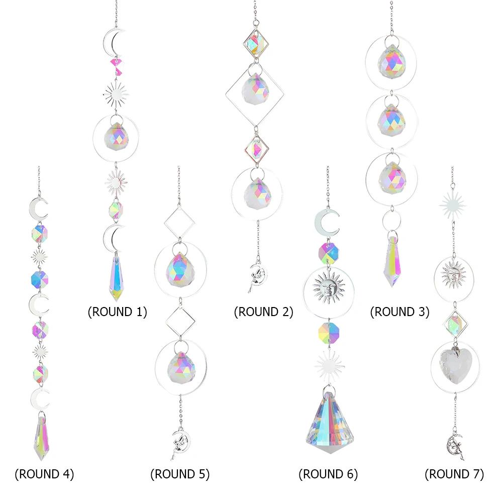 Crystal Wind Chime Wind Chimes Outdoor Ornament Handmade Hanging Suncatcher with AB Coating Home Decor Gifts for Window Car