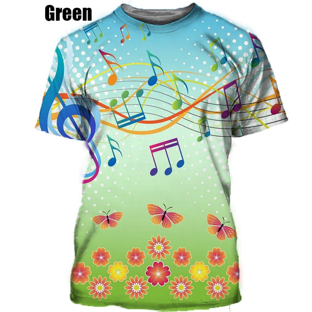 Мужская и женская новая мода новейшая 3D-печатная футболка Music Note Fashion с короткими рукавами футболка 3D мужские и женские топы пуловер футболка XXS-6XL