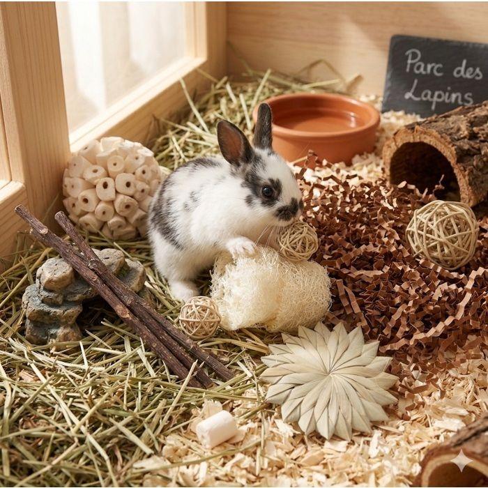 Boite de jouets riche en saveurs et textures pour rongeurs