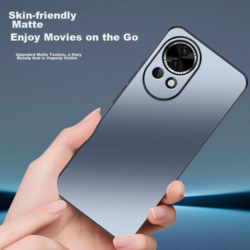 Huawei Nova 13 Phone Case, Nova 12 Protective Cover, AG Frosted Lens Full Protection, Anti-Fingerprint HUAWEI Pure Color Simplen, Outer Graphite Black