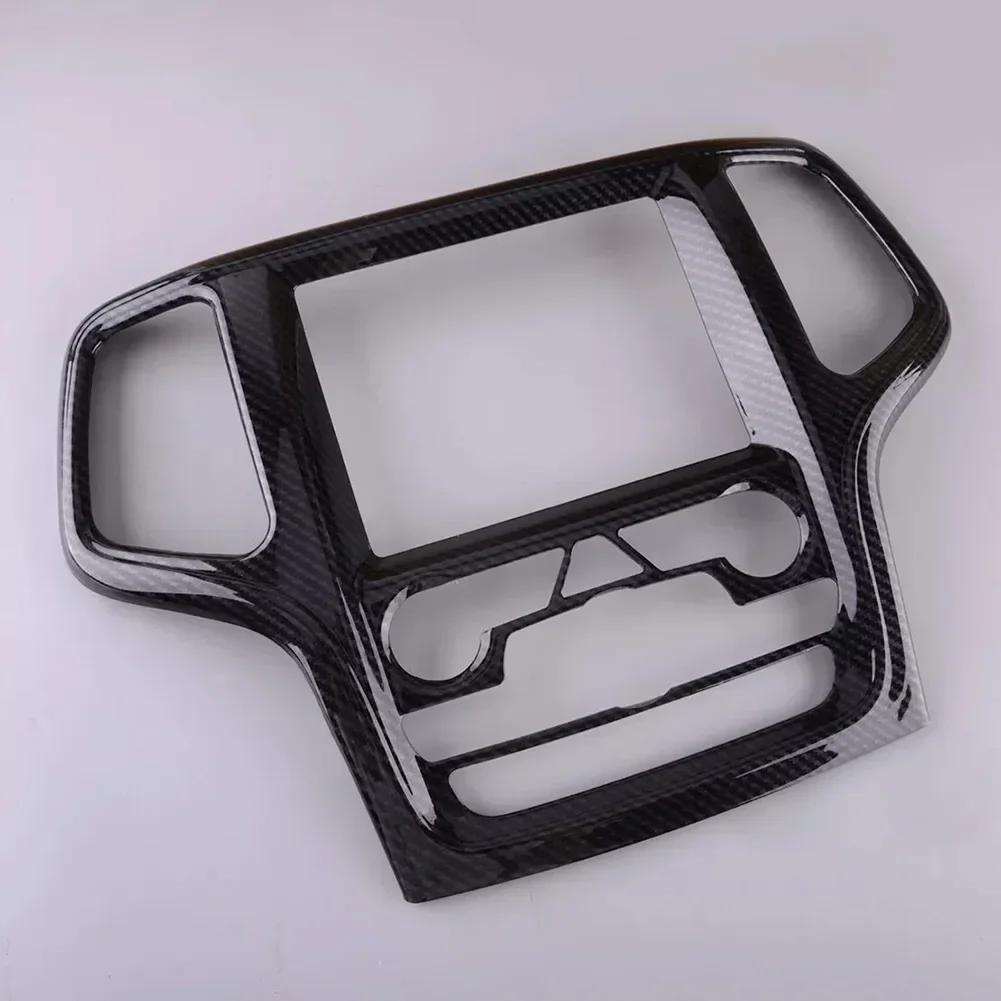 Накладка на панель навигации GPS для салона автомобиля для Jeep, Grand, Cherokee 2014-2018 Наклейка на панель навигации из углеродного волокна