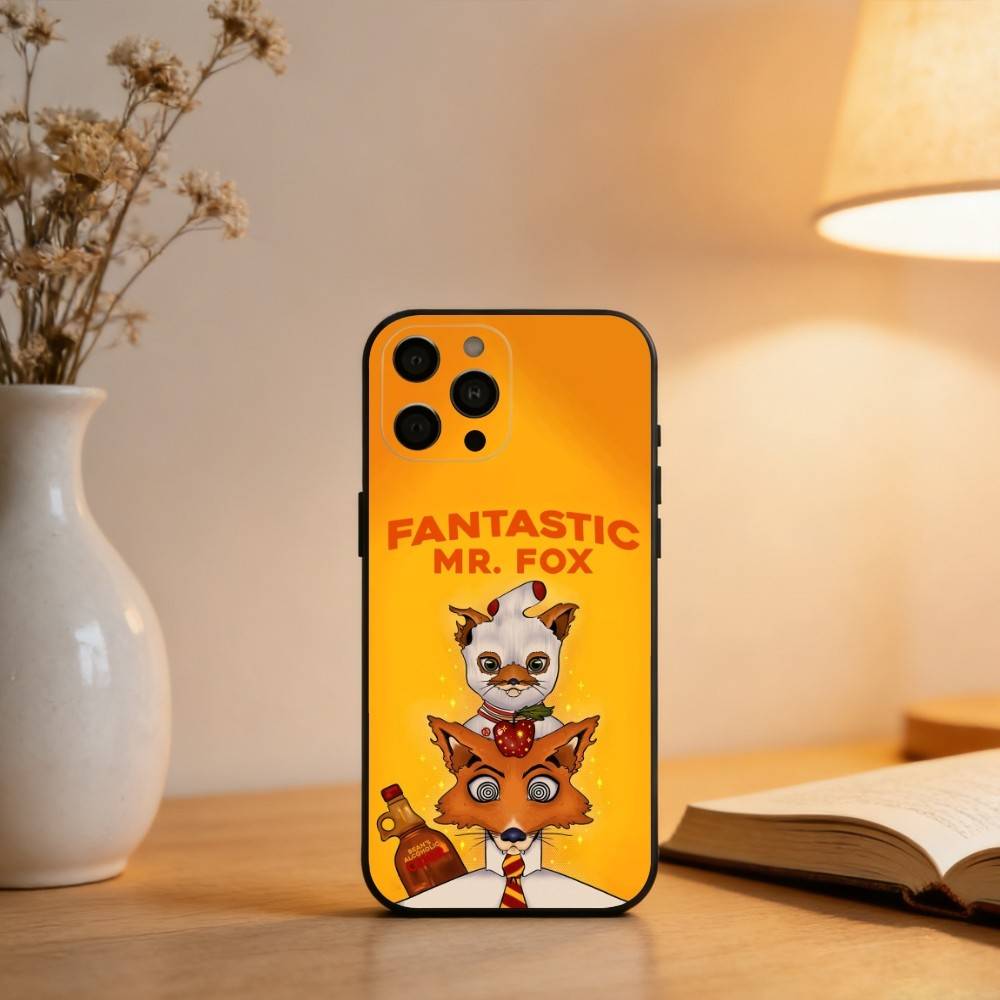 F-Фантастический-C Мистер F-Лис Чехол для телефона для iPhone 17,16,15,14,13,12,11 Plus,Pro Max,XS,Мягкий силиконовый черный чехол