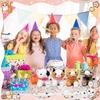 8-32Sets Adopt a Cat Party Favors Kitten Stuffed Animals Bulk DIY Adjustable Collars and ID Card for Birthday Party