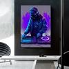 Неоновый дизайн, музыка, крутой DJ, постер для наушников, холст, картины, абстрактное настенное искусство для бара, клубной комнаты, домашний декор, без рамки, без светодиода
