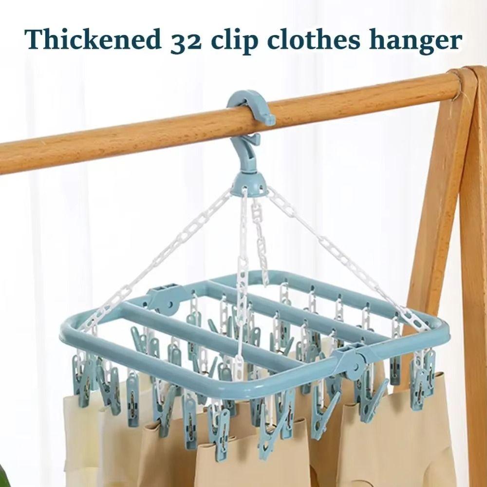 Heavy Duty Drying Rack Extra Thick Drying Hanger Multi-Functional Multi Clip Hanger Laundry Room