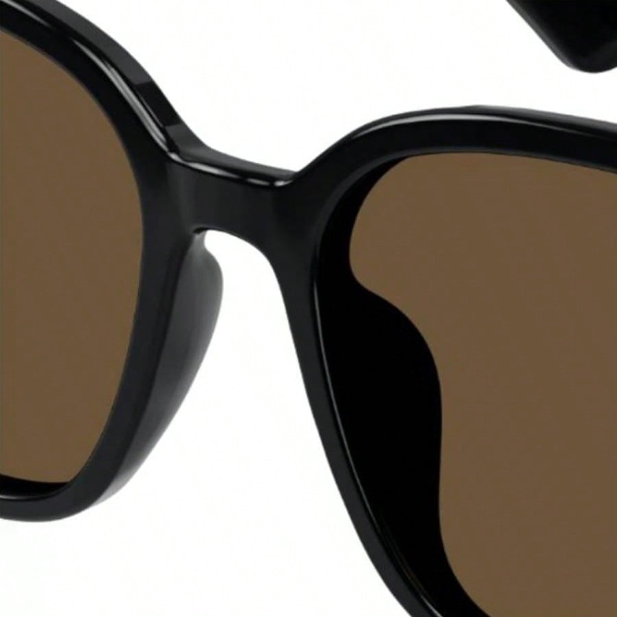 Gucci GG1346SK 005 Квадратные солнцезащитные очки оверсайз - Глянцевый черный цвет и коричневые линзы