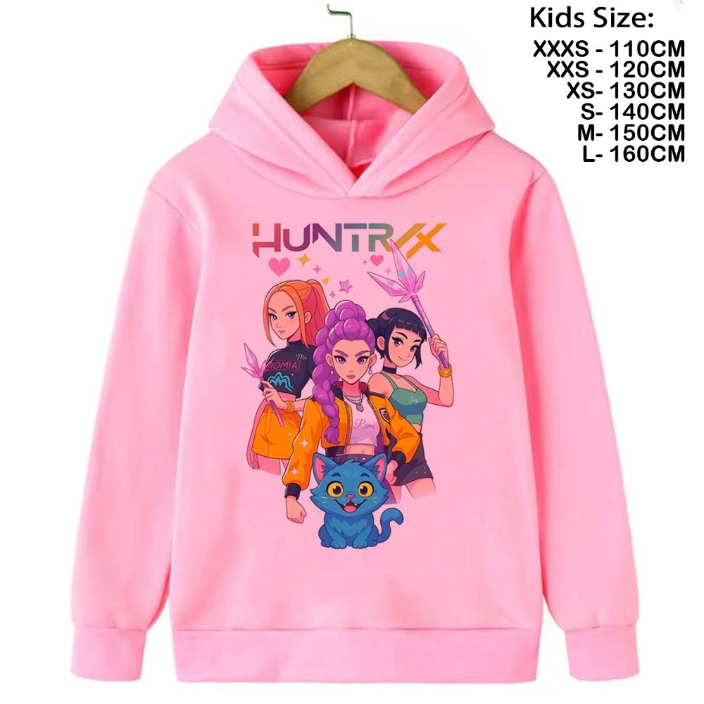 KPop Demon Hunters Толстовки Одежда для Малышей Девочек Мальчиков Модные Повседневные Толстовки с Капюшоном K-Pop Demon Hunters Лонгсливы Детские