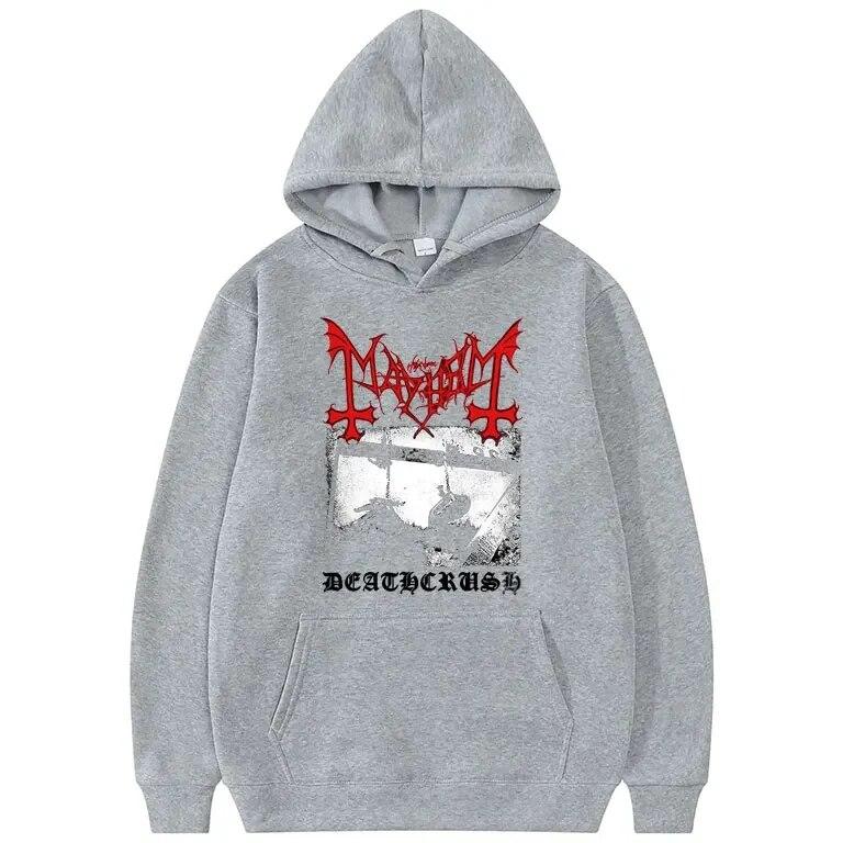 Толстовки с капюшоном Deathcrush Rapper Mayhem, модная одежда унисекс, спортивный костюм для мальчиков, женская толстовка с капюшоном, детская толстовка в стиле хип-хоп, черное пальто