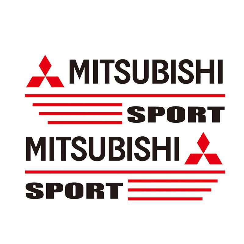 Car Rearview Mirror Decal Decorative Sticker For Mitsubishi Lancer Ralliart ASX Mirage Pajero Xpander Attrage L200 Eclipse Cross