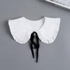 Chic Petal White Cotton Detachable Collar