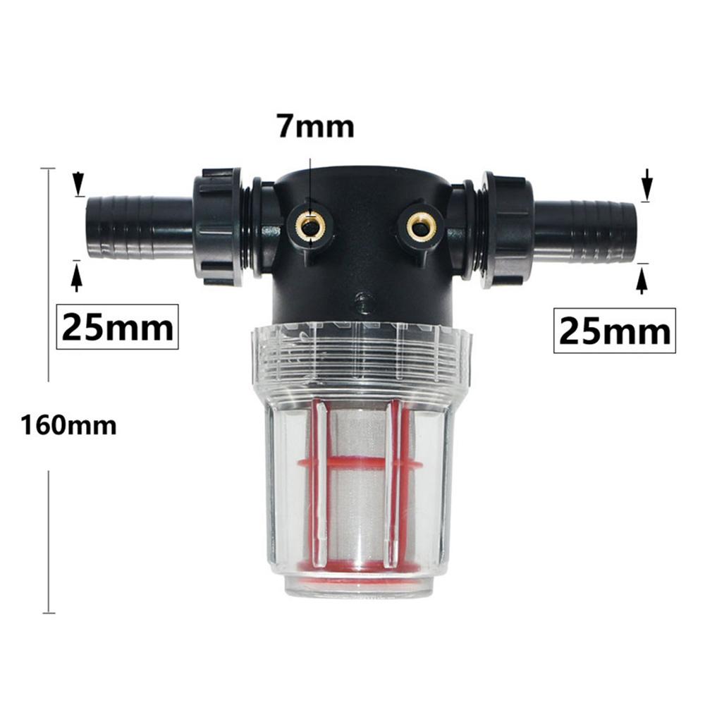 Transparent 50 Mesh Fine Filtration Water Filter with 20mm 25mm Barbed Agriculture Tools Garden Irrigation Filter 1Pcs
