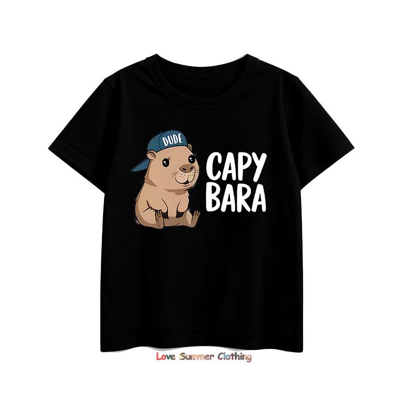 2pcs Boys Capybara Hoodie Joggers Set Kids Cozy Outfit Capybara Playwear Machine Washable Sports Active Boys Perfect Outdoor