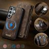 Для Samsung Galaxy S26 Ultra Чехол CaseMe Роскошный 2-в-1 Съемный Многофункциональный Кожаный Кошелек с Молнией и Отсеками для Карт Магнитная Крышка Ремешок-Защелка