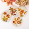4Pcs Fall Thanksgiving Coasters Vintage Autumn Leaves Ceramic Coasters Absorbent Harvest Cup Mat Thanksgiving Party Table Decor