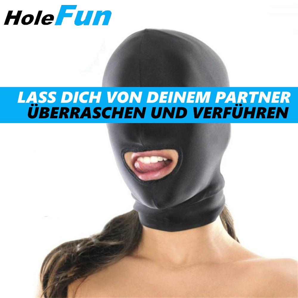 HoleFun Маска для головы Бондаж Фетиш SM BDSM Секс-игрушка Маска для открытия рта 1 отверстие