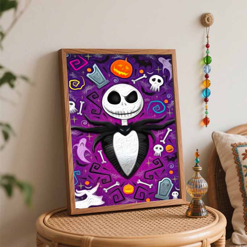 Disney Jack Skellington oil paint by numbers painting kit handmade diy home decoration gift