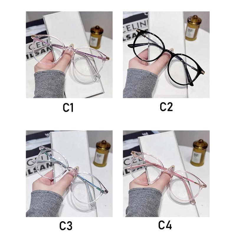 Прозрачная оправа для компьютерных очков Женская Мужская Защита от синего света Очки Ретро Круглые Затемненные Очки Оптические линзы Очки