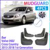 4 PCS Car Mud Flaps for Volvo V60 Cross Country 2013~2018 2014 2015 2016 Mudguard Splash Guards Fender Mudflaps Auto