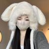 Autumn and Winter Furry Cute Rabbit Ears Children Warm Ear Protection Hat Headgear Cold Hat Thickened Pullover Hat
