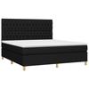 Maison Exclusive - Sommier à lattes de lit et matelas et LED Noir 180x200 cm Tissu