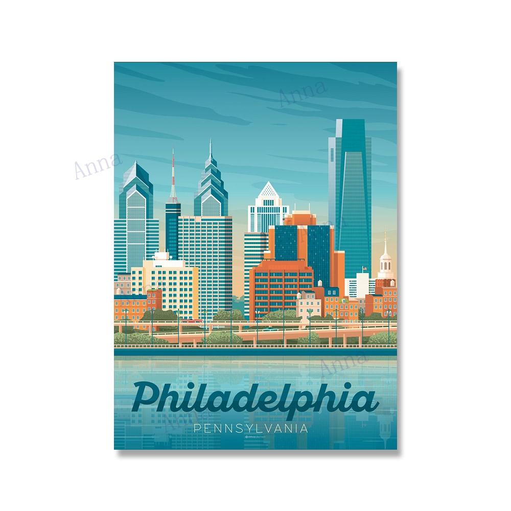 Нью-Йорк Бостон Гавайи Озеро Тахо Чикаго дорожный постер настенный художественный принт холст живопись скандинавские постеры и принты настенные панно