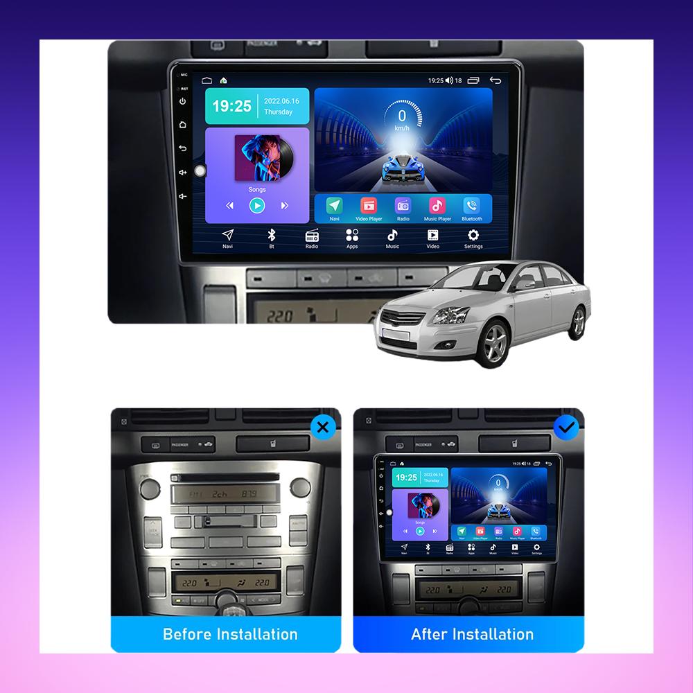 2 DIN Android Car Radio For Toyota Avensis T250 2003-2008 Multimedia Player Head Unit Stereo GPS Navigation WIFI 1+16GB